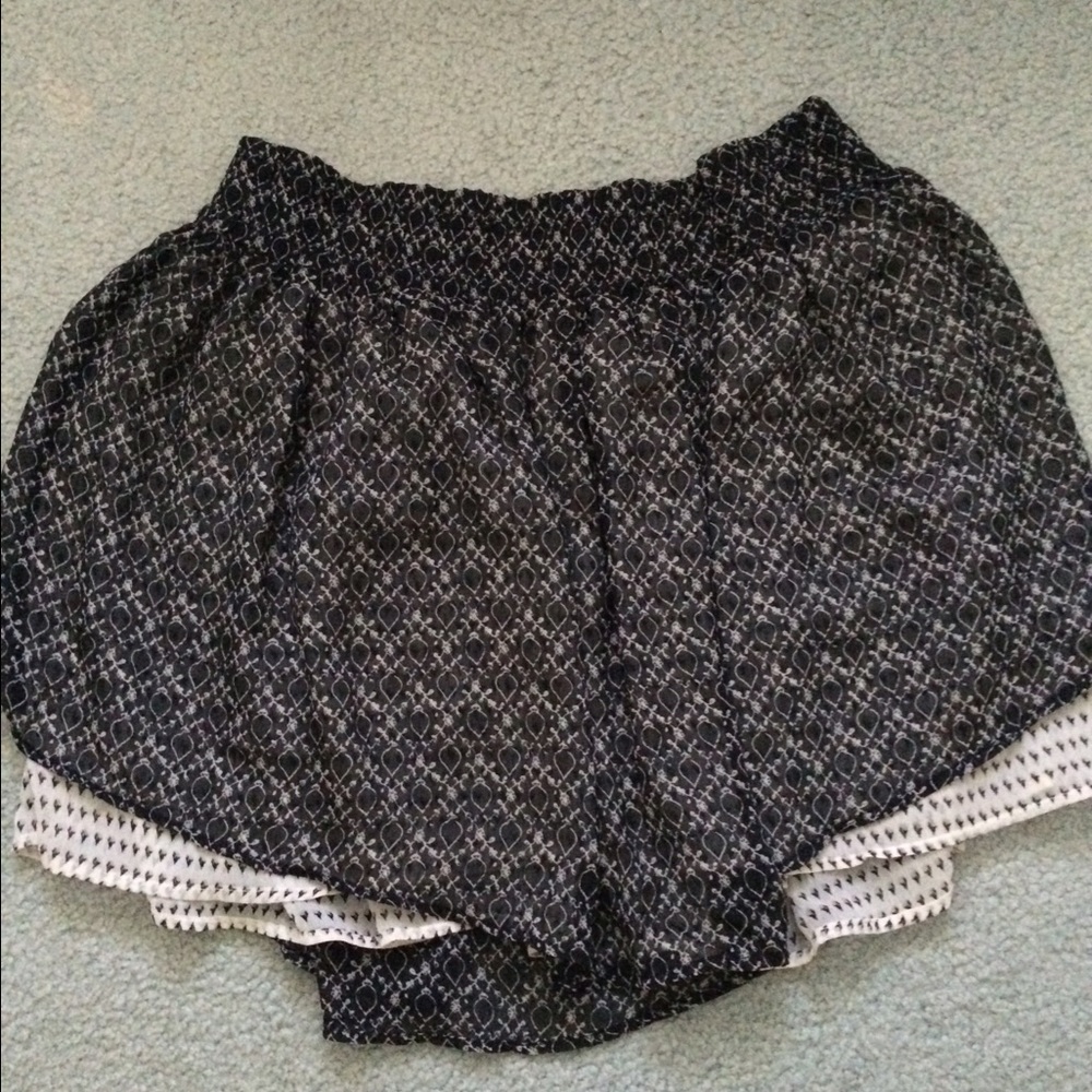 Converse Patterned layered skater skirt